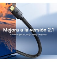 HDMI 8K to HDMI 8K Görüntü Aktarma Kablosu, 1m, Siyah
