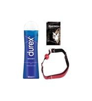 Durex Hisset Pürüzsüz Hazlar 50 ml Jel + Kırmızı Deri Ağız Topu + Hediye