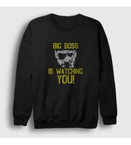 Presmono Unisex Siyah Big Boss Metal Gear Solid Sweatshirt 463610tt