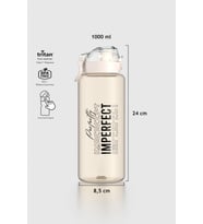 Renga Saga Loop Yazı Desenli 1000 ml Tritan Matara 912138 Bej