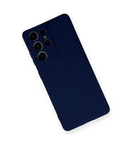 Newface Samsung Galaxy S21 Ultra Kılıf Nano içi Kadife Silikon - Lacivert