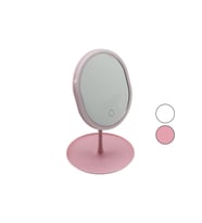 YUVARLAK- DÜZ KENAR 7 İNÇ LEDLİ - USB ŞARJLI MAKYAJ AYNASI 90°TAKILIKLI AYAKR.PLS 17.5CM (5343)