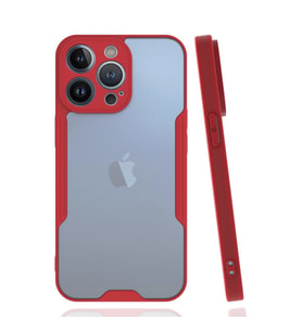 Apple İphone 14 Pro Kılıf Platin Silikon - Kırmızı