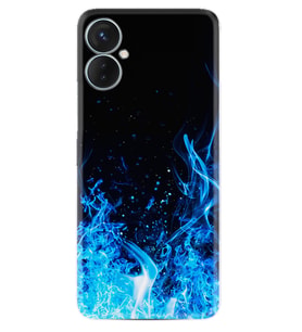 Tecno Spark 9T Kılıf Silikon Desen Özel Seri Blue Fire 1678