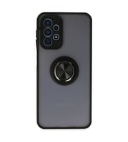 Samsung Galaxy A23 4g Kılıf Montreal Yüzüklü Silikon Kapak - Siyah