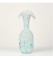 Vitale Beyaz Yeşil Cam Vazo 15*37Cm AK.P349.374112