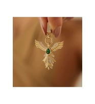 Kadın Gümüş Kolye - Zümrüdü Anka Kuşu Altın Tasarım SADECE UÇ KISMI • Çağla • Serenay • Choker Chain
