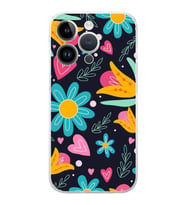 PrintiFy iPhone 14 Pro Max ile Uyumlu Retro Color 1  Kamera Korumalı Şeffaf  Kılıf