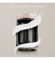 Karaca Hatır Hüps Közde Türk Kahvesi ve Sütlü Türk Kahvesi Makinesi Beige 5 Fincan Kapasiteli Bol Köpüklü