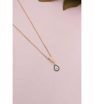 Zirkon Taşlı Minimal Nazar Çelik Kolye