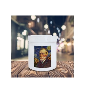 Çiçek Sakal Vincent Van Gogh Baskılı Küllük Kül Tablası- Kl227