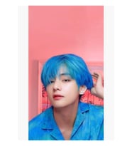Bts V Kim Taehyung Mavi Saç Tablo Ahşap Poster Dekoratif Kod1416