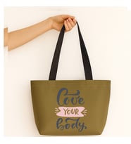 Love Your Body Tasarım Mat Saten Çanta (Haki)