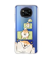 Poco X3 Pro / X3 NFC Uyumlu Sevimli Köpek Tasarımlı Şeffaf Telefon Kılıfı