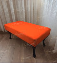 Ayak Ucu Kapı Önü Antre Düz Bench Puf Orta Sehpa Siyah Ayak (110*45) (Turuncu)