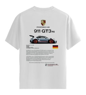 Porsche GT3 RS v2 – %100 Pamuklu Erkek Beyaz Tişört – Premium Quality