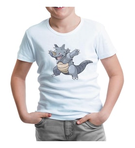 Pokemon - Rhydon Beyaz Çocuk Tshirt