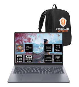 Lenovo Ideapad Slim 3 Ryzen 5 150 8gb Ram 512GB SSD 16" Fhd+ Freedos 83K80086TRP302 Notebook + Per4 Çanta