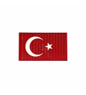 Jandarma Asayiş Bayrak Ay Yıldız Kırmızı Kol Arması 3D Plastik TPU, Yeni Tip, Cırtlı, Standart Ölçü, (Çok Renkli)