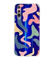 Huawei Honor 20 Uyumlu Kamera korumalı Kapak Abstract Tasarımlı  Şeffaf Kılıf