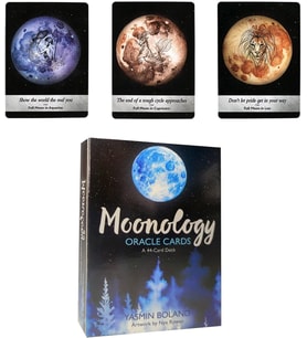Moonology Oracle Cards – Ay Fazları Temalı Kehanet Kartları (10,5 x 7,5 cm)