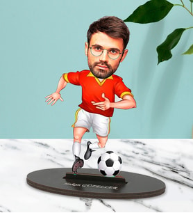 Kişiye Özel Futbolcu Tasarımlı Karikatür Biblo