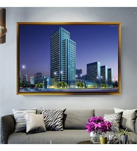 Altın Çerçeveli dekoratif tablo a467 (Gold)