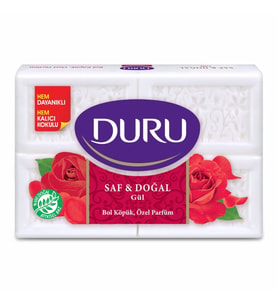 Duru Saf & Doğal Gül Kalıp Sabun 4x150gr