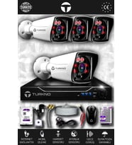 TURKNO 4 Kameralı Karia 4 Dış Kamera Set 100 GB HDD Full HD Gece Görüşlü Güvenlik Kamerası Sistemi