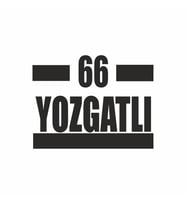 66 Yozgatlı Araba Sticker siyah 16x9 CM (Siyah)