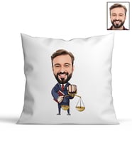 Kişiye Özel Avukat Tasarımlı Karikatür Yastık 84