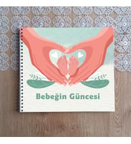 Hamilelik Süreci ve Anne Bebek Günlüğü & Bebek Anı Defteri & Bebek Güncesi & Bebek Hediye