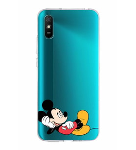 Xiaomi Redmi 9A Uyumlu Kapak Mickey Mouse Tasarımlı Şeffaf Silikon Kılıf