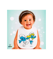 Şirinler Keten Bebek Mama Önlüğü – Yumuşak, Emici, Yıkanabilir, Özel Tasarım P190
