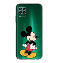 Huawei P40 Lite  Kamera korumalı Kapak Mickey Mouse Tasarımlı  Şeffaf Kılıf