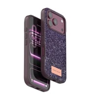 İphone Bright Simli Kapak - Bordo