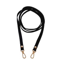 Angel Çanta Aksesuar Spagetti Model Dikişsiz Çanta Sapı Siyah Renk Light Gold Metal