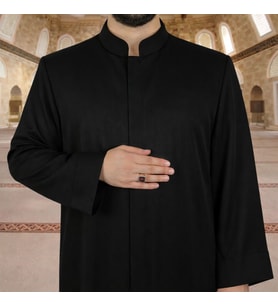 Semmasi Namaz ve İmam Cübbesi Uzun Siyah Enderun Model