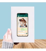 Fotoğraf Baskılı WhatsApp Temalı Deri Kaplı Defter-032