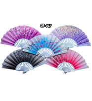 Plastik Kumaş Yelpaze 12'li Karışık OB-047