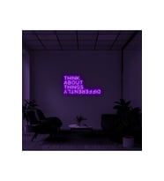 THINK ABOUT THINGS DIFFERENTLY Yazılı Neon Tabela