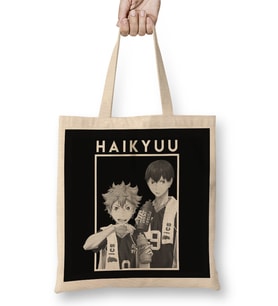 Hinata and Kageyama Haikyuu 01 Bez Çanta Uzun Saplı