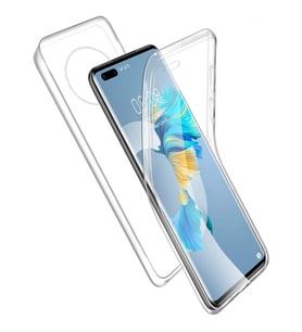 Huawei Mate 40 PRO Kılıf 360 Şeffaf Ön Arka Korumalı Silikon