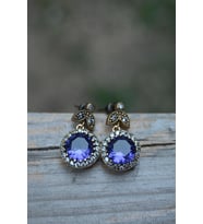 STONEAGE Safir ve Zirkon Taşlı Otantik Küpe