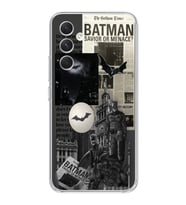 Samsung Galaxy A54 Uyumlu Batman Kolaj Tasarımlı Şeffaf Telefon Kılıfı