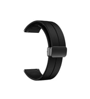 Samsung Galaxy Watch Active 2 40mm Uyumlu 20mm Kordon Silikon Metal Mıknatıslı Toka Zore KRD-84 Kayış