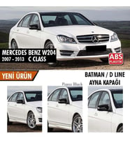  Mercedes Benz W204 2007-2014 Batman Yarasa Ayna Kapağı Piano Black Abs Plastik