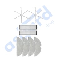 Dreame D9,D9 Max,L10 Pro,D9 Pro Uyumlu 2 Yan Fırça 2 Filtre 4 Mop PKT-iasgf0000165