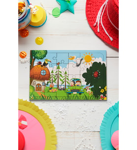 Ahşap 24'lü Hayvanlar Diyarı Yapboz  Puzzle