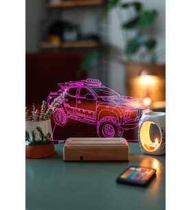 Ofroad Sevenlere 16 Renk Kumandalı 3D Gece Lambası